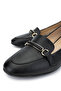 Women's Genuine Leather Black Leather Heeled Shoes - 3