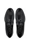 Men's Genuine Leather Black Floater Loafer Shoes - 5