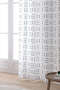 ستارة مطبوعة رقمية هندسية باللون الأبيض والأسود Cgh315-pr - 2