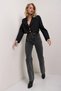 Scala Anthracite Snow Wash Extra High Waist Wide Leg Palazzo Loose Jean Trousers - 2