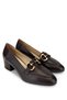 Women's Genuine Leather Brown Heeled Shoes - 2