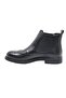 Black Genuine Leather Elastic - Fur Men's Boots - 3