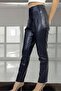 Women's Winter Leather Pant with High Waist Inside Chardon - 3