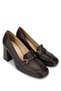 Women's Genuine Leather Brown Heeled Shoes - 2