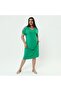 Women's Plus Size Green Dress with Hoop Detail on Shoulders and Back - 3