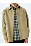 Viscose Blend Shirt Jacket with Pocket Detail - 5