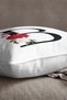 Velvet Babyface Double Sided Red Floral Letter Throw Pillow Cover - Letter B - 2