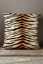 Velvet Babyface Brown Black Zebra Patterned Digital Printing Throw Pillow Pillow Case - Cgh366