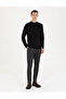 Black Regular Fit Quarter Collar Wool Blend Basic Knitwear Sweater 50270049-Vr046 - 4