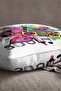 Velvet Babyface White Multicolor Popart Patterned Digital Printing Throw Pillow Pillow Case - Cgh420 - 2