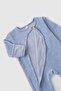 Blue Corduroy Baby Rompers - with Gloves and Booties - 3