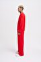 Men's Basic Crew Neck Oversize Red Sweatshirt - 6