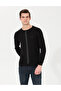 Black Slim Fit Crew Neck Knitwear Sweater 50260021-Vr046 - 2