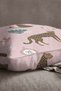 Velvet Babyface Pink Brown Tropical Tiger Figure Throw Pillow Pillow Case - Cgh249 - 2
