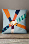 Velvet Babyface Cream Blue Modern Figured Throw Pillow Pillow Case - Cgh169