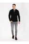 Black Slim Fit Zippered Knitwear Cardigan 50263239-Vr046 - 3