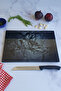 Channeled Glass Cutting Board - Glass Cutting Table| Natural Stone Patterned| 25cm X 35cm| Patented Product