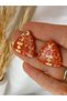 Christmas Gift Party Accessory - Christmas Detail New Year Concept Red Polymer Earrings with Steel Needle - 8