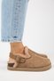 (Holly 2 Furry Platform) Women's Genuine Leather Belted Buckle Sabo Mink Sandals
