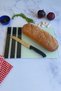Channeled Glass Cutting Board - Glass Cutting Table| Black Rock Striped| 25cm X 35cm| Patented Product - 4