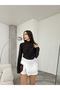 Women's Brown Drawstring Detailed Stand Collar Sandy Blouse - 6