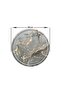 Channeled Glass Cutting Board - Glass Cutting Table| Gray Gold Marble| Diameter 32cm| Patented Product - 5