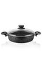 Eco Diez 26 cm Granite Flat Pot Black |   Non-Stick Roasted Rice Pot with Glass Lid |   Scratch Resistant Large Volume Granite Cookware - 4
