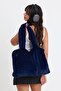 Night Blue Laptop Tote / Women's Plush Toscana Computer Bag 42X34 Handle 65 cm - 2