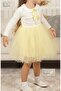 Cotton Lined Tutu Skirt Baby Collar Long Sleeve Dress
