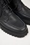 (Valentina) Women's Genuine Leather Lace-Up Black Boots - 3