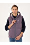 Purple Hooded Inflatable Warm Vest 50293233 -Vr038 - 3