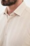 Striped Slim Fit Men's Shirt Beige - 27025.24K - 2