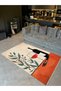 Asena Collection Artistic Design Abstract Wine and Glass Patterned Modern Decorative Carpet 44 - 2