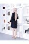 Tunic with Elasticated Sleeves - Navy Blue - 7272 - 5
