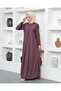 Necklace Crew Neck Dress-lila-4141 - 2