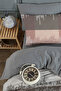 Ruby Patterned Single Duvet Cover Set with Elastic Sheets and Double Sided Use - 3