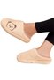 Closed Front Teddy Bear Printed Plush Women's House Slippers Beige - 4