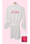 Bride Dressing Gown Heart Embroidered Bridal Dressing Gown - 4