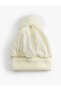 Beret Pompom Detailed Folded