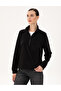 Black Comfort Fit Zippered Fleece Sweatshirt 50300846-Vr046