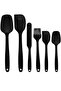 6-Piece Heat-Resistant Non-Stick Silicone Kitchen Utensil Set with Pastry Brush, Spoon, Knife & Spatula - Koza Gift - 2