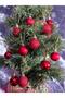 Christmas Pine Tree Ornament 3 cm 12 Pieces Mini Red Christmas Ball Red Christmas Balls - 6
