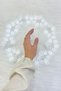 White Bride Groom Handkerchief, Pearl Detailed Wedding Halay Bridesmaid Promise Engagement Henna Circumcision Bride Handkerchief - 4