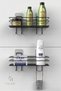 3-Piece Bathroom Set Adhesive Stainless Bathroom Soap Dish Shower Cabin Shelf Shampoo Holder Bathroom Organizer Set - 2
