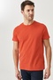 Men's White-Red-Black Slim Fit Slim Fit Crew Neck 3-Piece 100% Cotton Basic T-Shirt Pack - 7