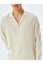 Classic Shirt Long Sleeve Turn-Down Collar Viscose Linen Blend - 5