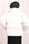 Ecru Pocketed Plush Short Coat - 4