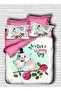 Bride Groom Birds Digital Double Duvet Cover Pillow Set