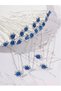 10-Piece Mini Crystal Stone Flower Design Hairpin Hair Clip Royal Blue - Wedding Hair Accessory Bun Clip - 2
