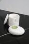 8 Pieces Concrete Bathroom Set Solid Liquid Soap Dispenser Toothbrush Holder Candle Holder Tray Presentation Holder Cotton Box - 5